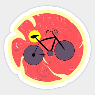 Bike on abstract background Sticker